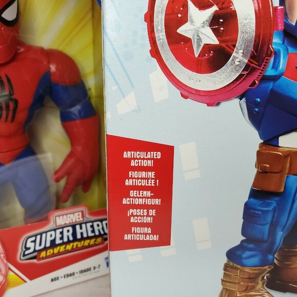 Marvel Super Hero Adventures Mega Mighties Spider Man & Captain America Bundle - Picture 10 of 12